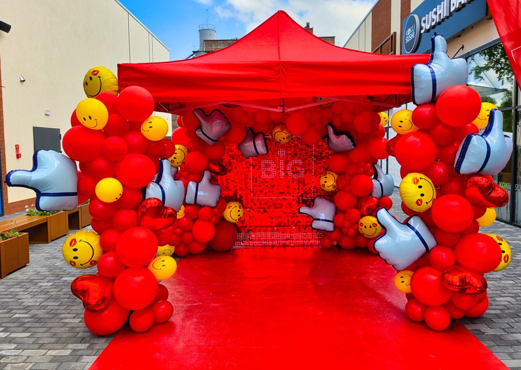 Dekoracje z balonów na otwarcie Galerii BIG w Dzierżoniowie
