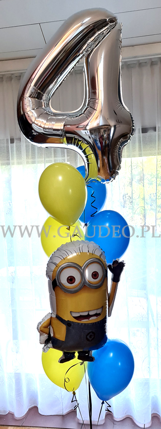 Minionek z balonów na urodziny
