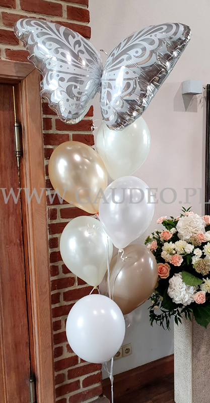 Balony z helem na wesele w Zamku Topacz