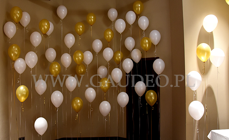 Balony z helem na nietypową dekorację weselną