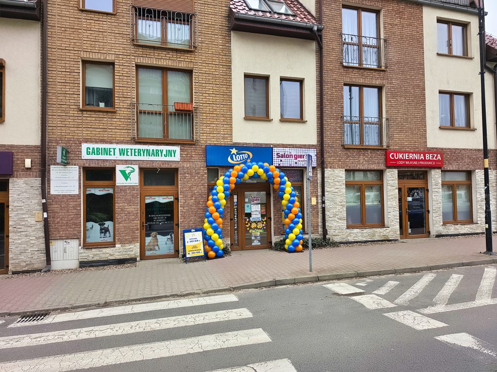 Balonowe bramy dla salonów gier Lotto w Trzebnicy