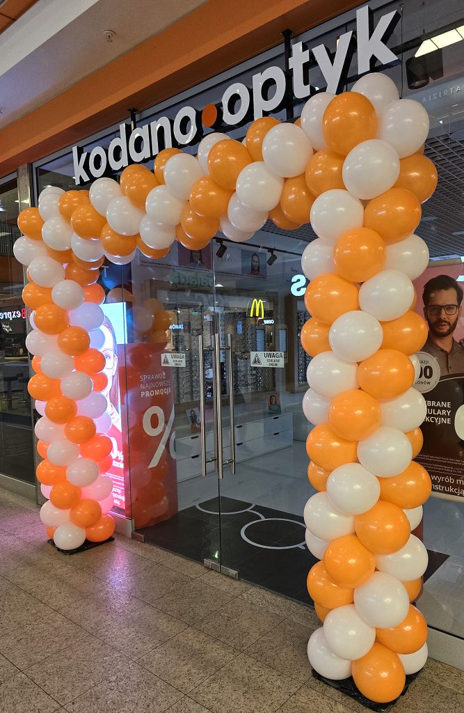 Brama z balonów dla salonu Kodano w Galerii Dominikańskiej we Wrocławiu