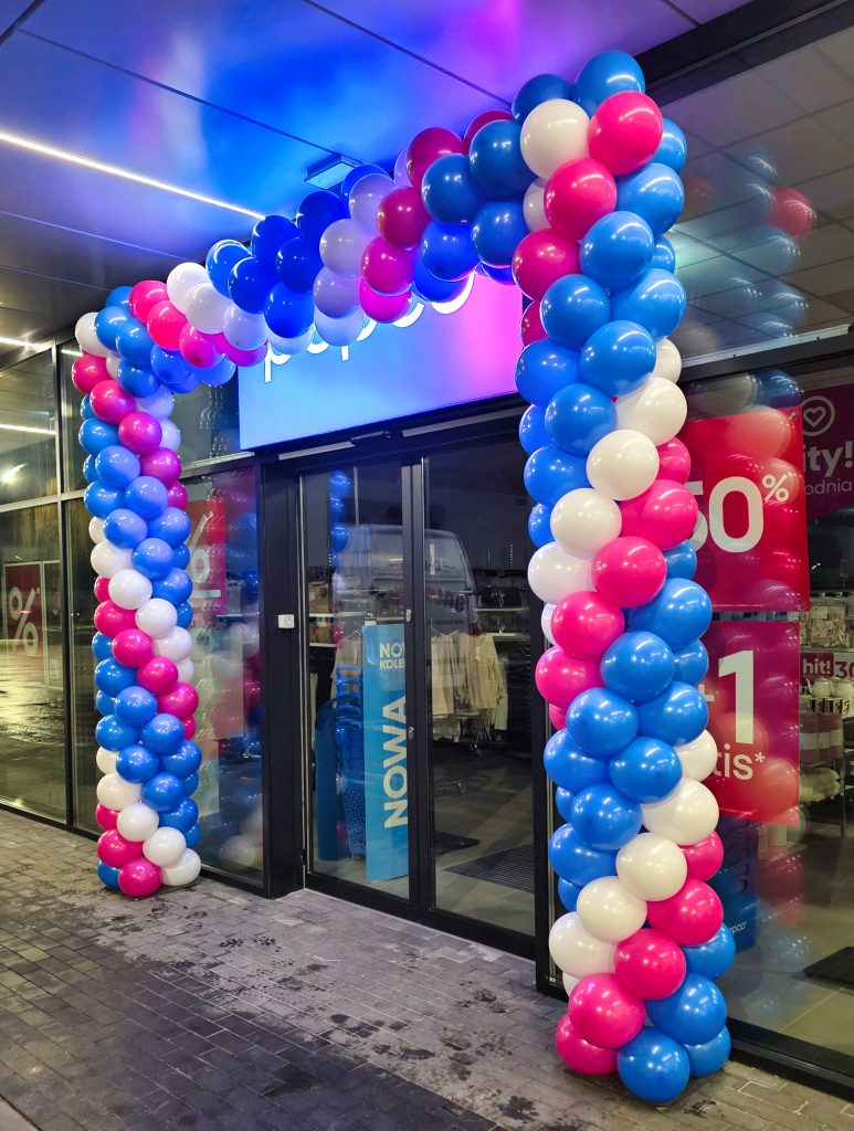 Brama z balonów na otwarcie sklepu Pepco na Średzkiej we Wrocławiu