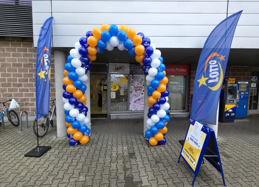Bramy z balonów dla saloników Lotto we Wrocławiu