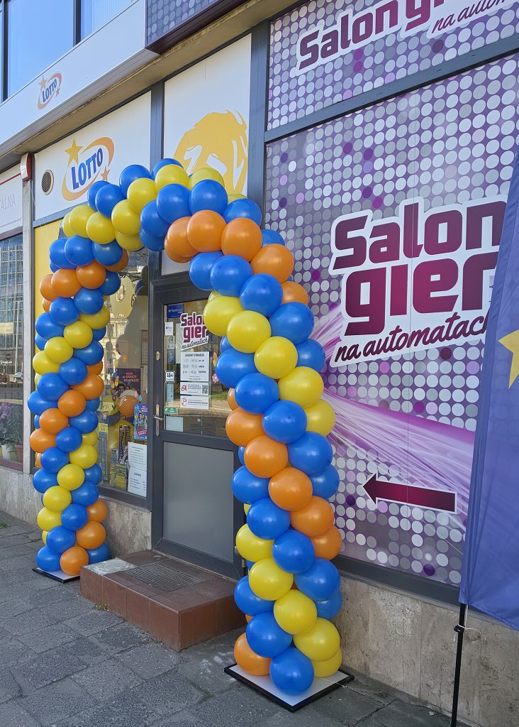 Bramy z balonów dla saloników Gier Lotto we Wrocławiu