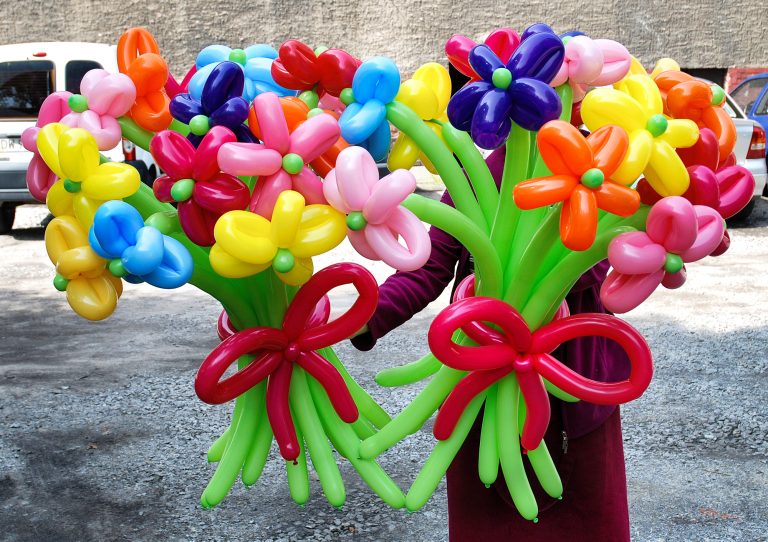 Bukiety balonowych kwiatków