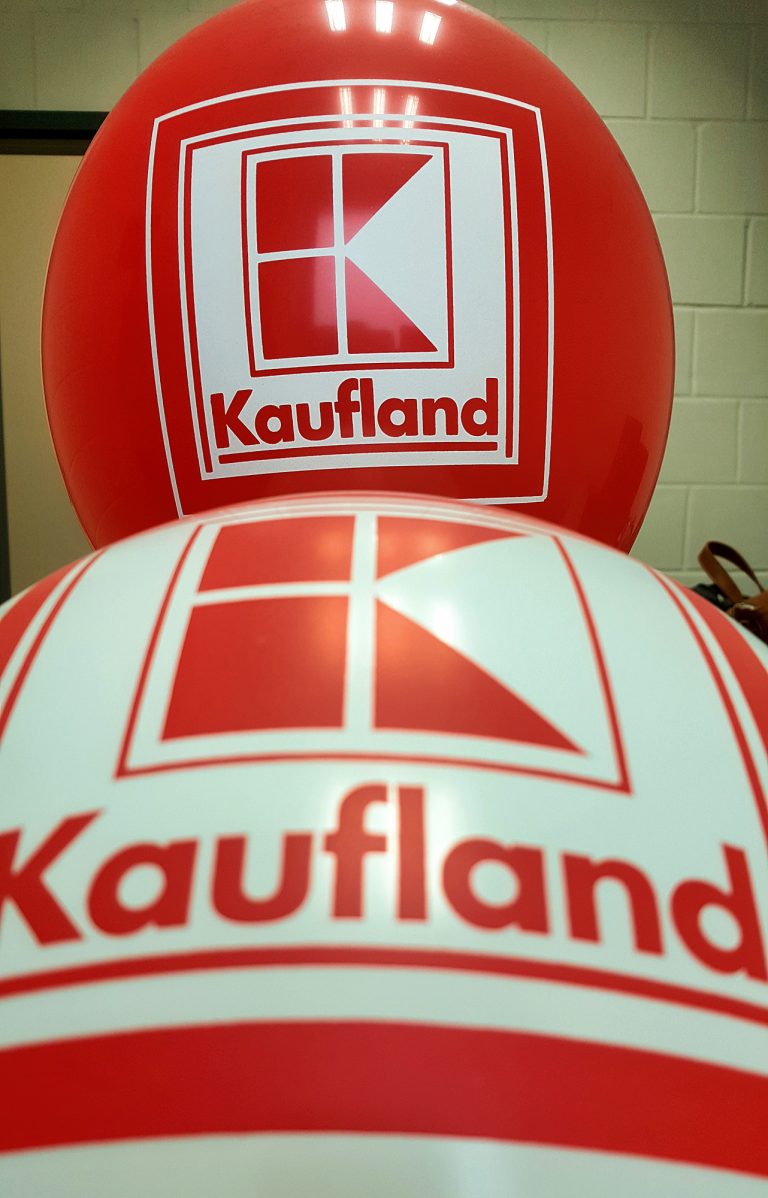 Balony z nadrukiem logo Kauflandu