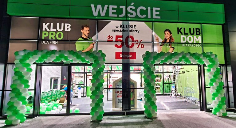 bramy z balonów na otwarcie sklepu Leroy Merlin