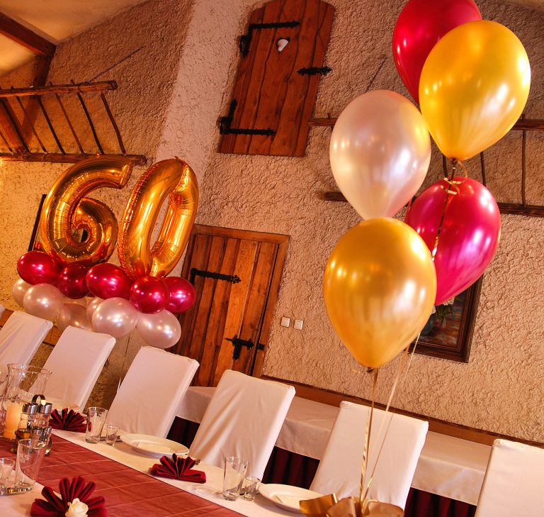 Balony z helem na 60 urodziny