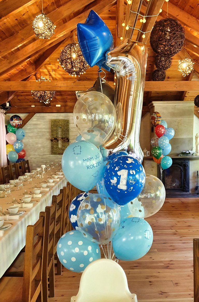 Bukiet z balonów na 1 urodziny