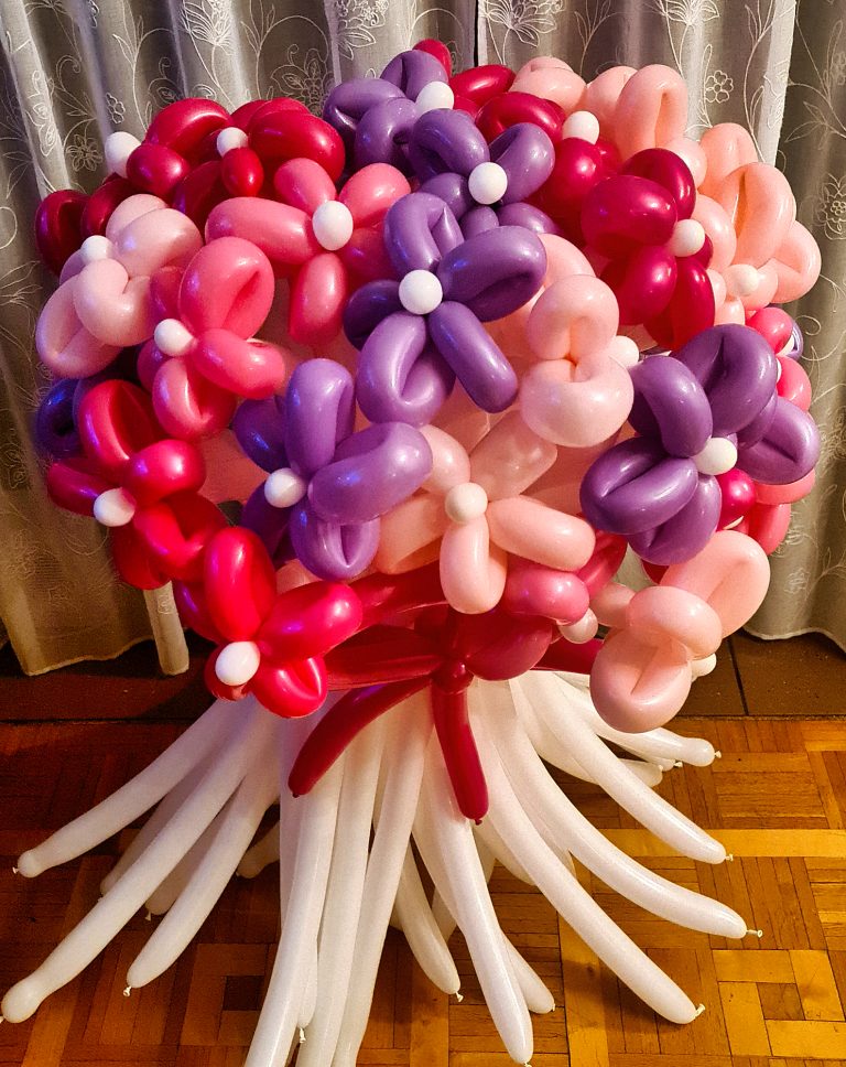 Bukiet balonowych kwiatków