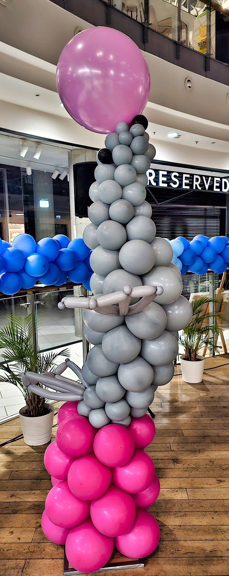Foka z balonów na event w stylu Cyrku