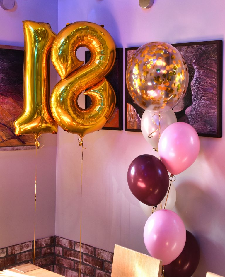 Balony z helem na 18-stkę