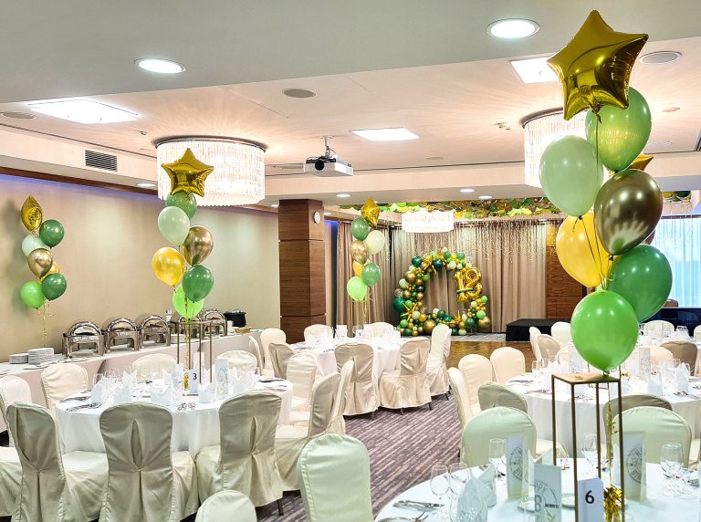 Balony z helem na imprezę urodzinową w Hotelu Haston
