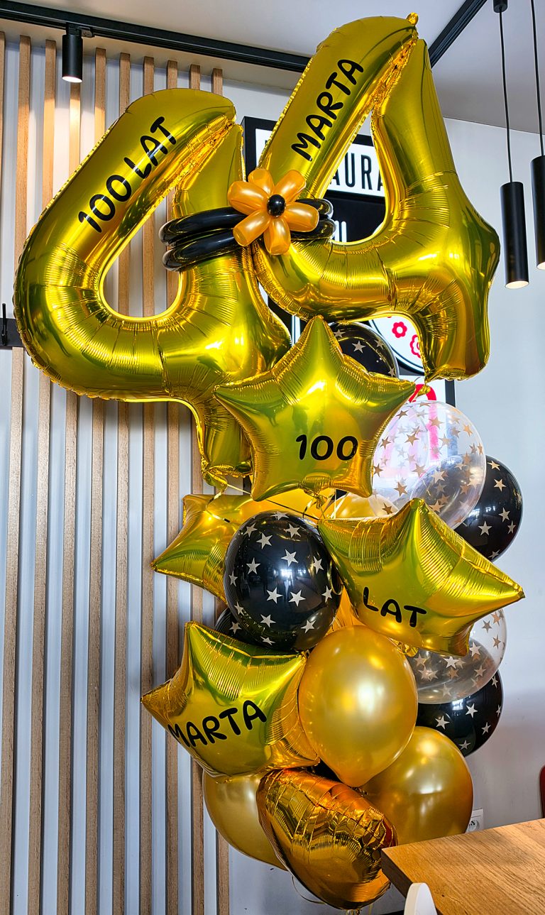 Balony z helem na 44 urodziny