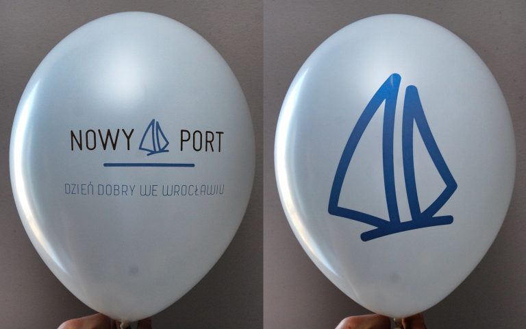 Balon z dwukolorowym nadrukiem okolicznościowym
