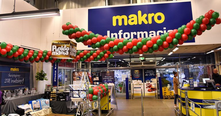 Girlandy z balonów na urodziny w Makro