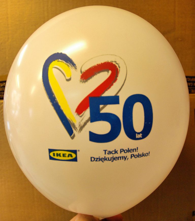 Balon z nadrukiem urodzinowym dla IKEA