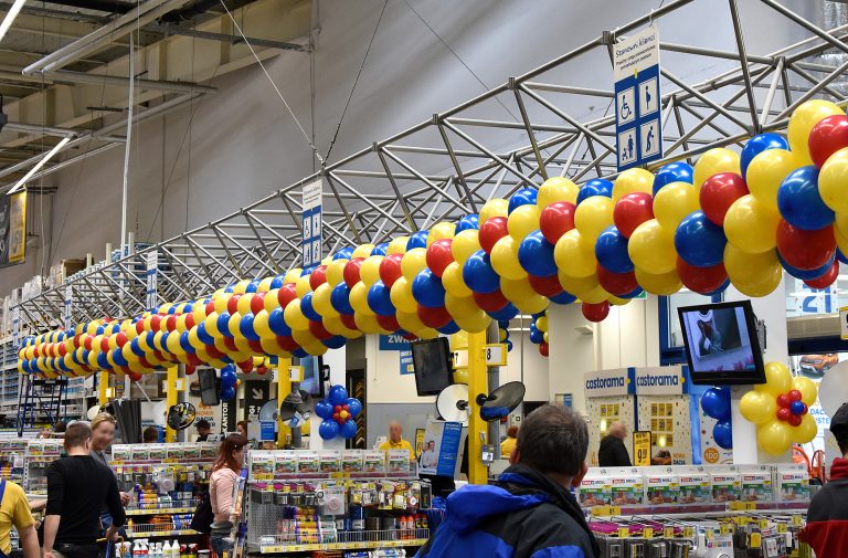 Girlanda z balonów na urodziny Castoramy