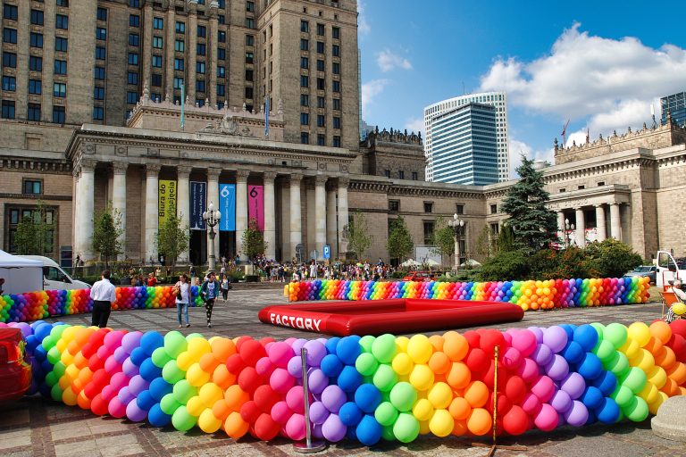 Murki z balonów na akcji promocyjnej w Warszawie