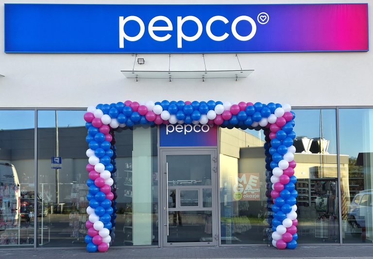 Brama z balonów na otwarcie sklepu Pepco
