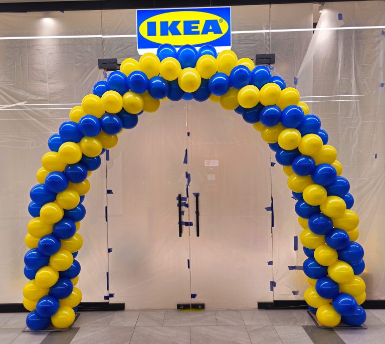 Brama balonowa dla IKEA na otwarcie punktu sprzedażowego