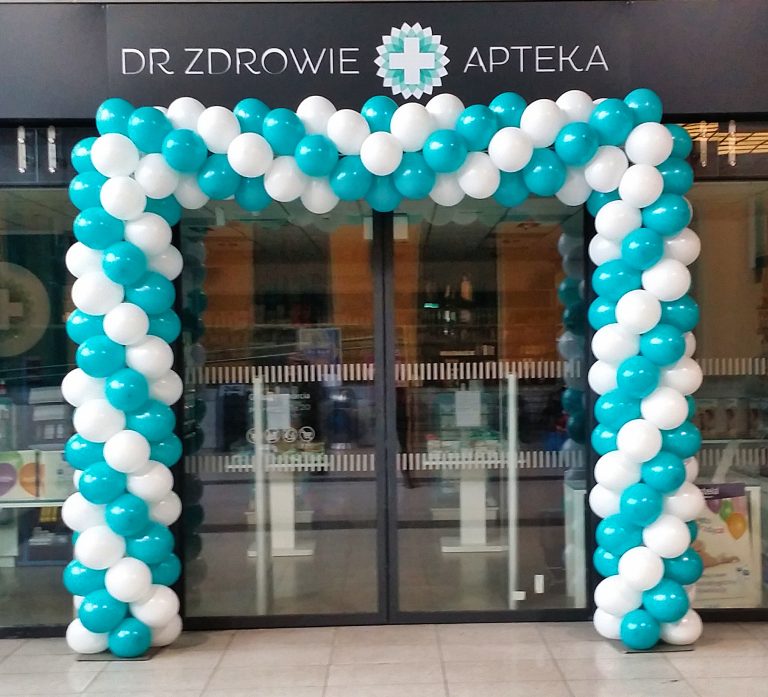 Brama z balonów dla apteki DrZdrowie