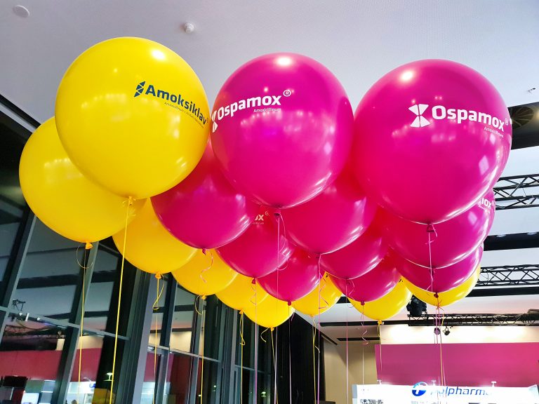 Balony olbrzymy z helem na targi