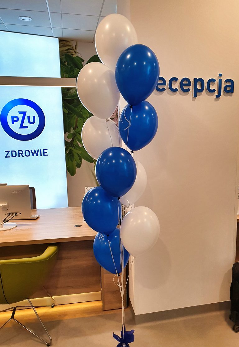 Bukiet z balonów helowych w PZU