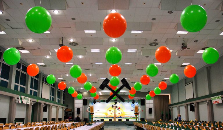 Dekoracje z balonów na Karczmę Piwną dla Górników