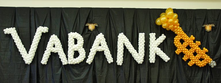 Dekoracja balonowa w stylu VaBank