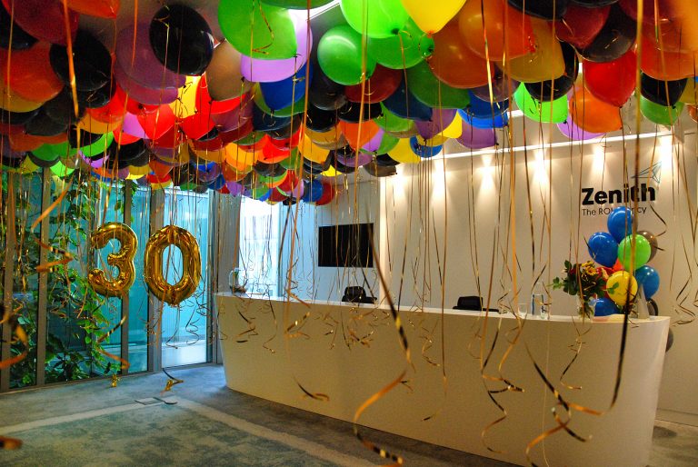 Balony z helem na 30 urodziny firmy