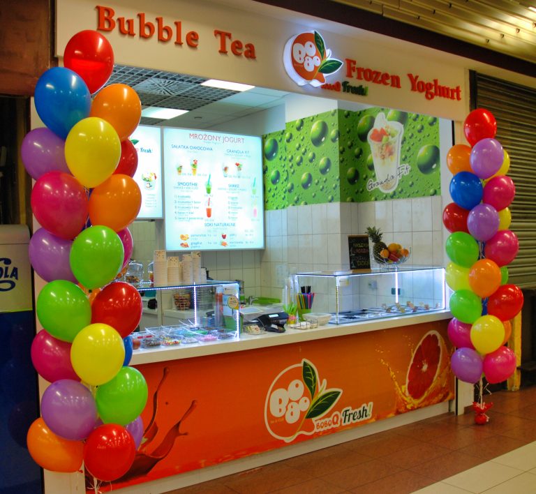 Balony z helem na otwarcie Bubble Tea