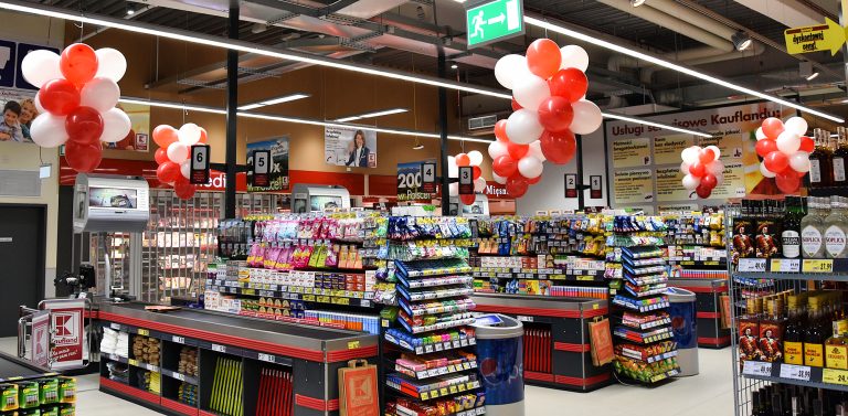 Sople balonowe na otwarcie supermarketu