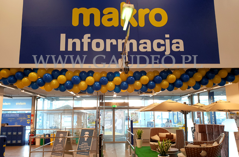 Dekoracje balonowe na Hali Makro w Piasecznie