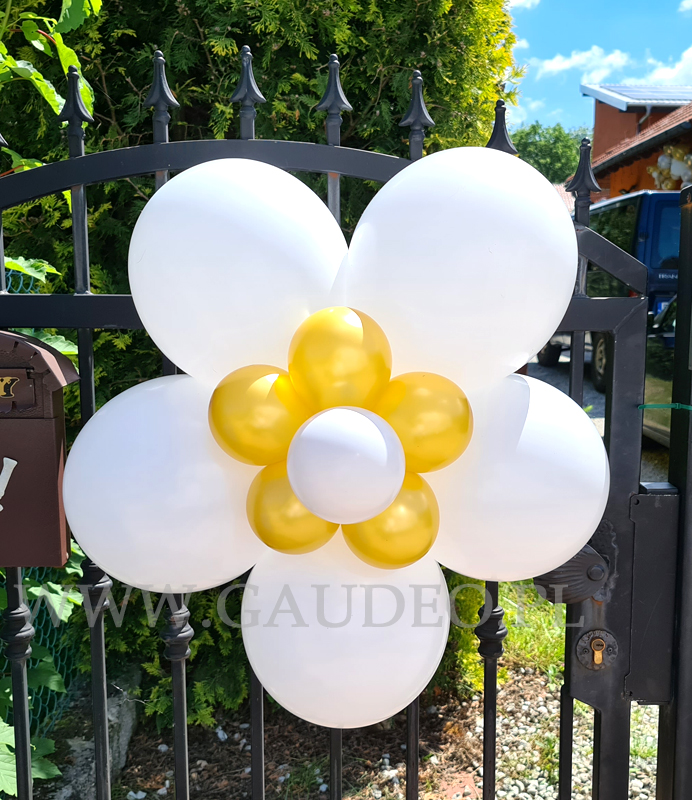Balony organiczne jako dekoracja wejścia do domu Panny Młodej