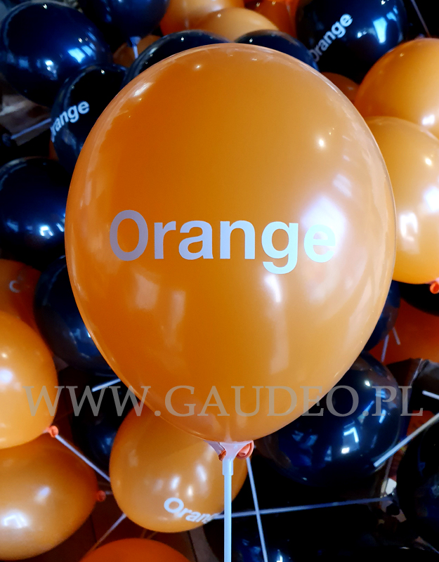 Dekoracje balonowe z okazji otwarcia nowego salonu Orange na ulicy Świętego Antoniego we Wrocławiu