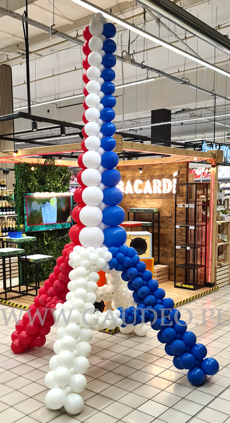 Dekoracje balonowe na Dni Francuskie w Carrefour Warszawa Arkadia